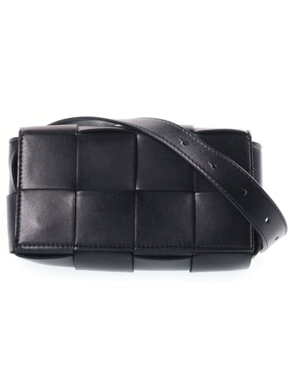 Bottega Veneta Cassette Waist Bag Black Leather